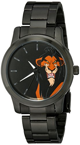 Disney Men's W002139 Lion King Analog Display Analog Quartz Black Watch