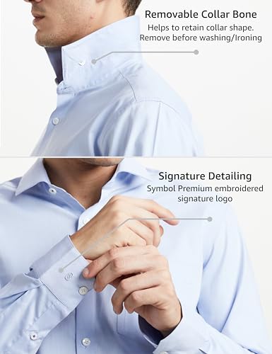Image of Symbol Premium Men's Wrinkle-Resistant Regular Fit Cotton Formal Shirt