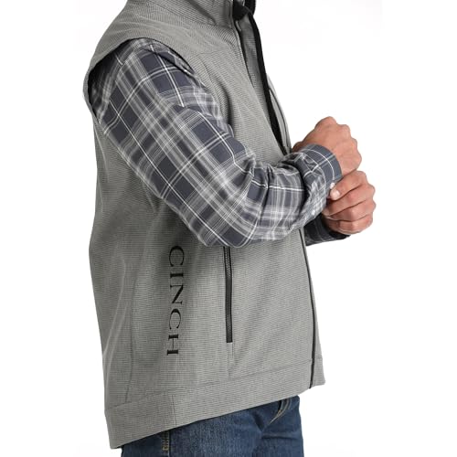 Cinch Men's Grey Bonded Vest Grey XS4