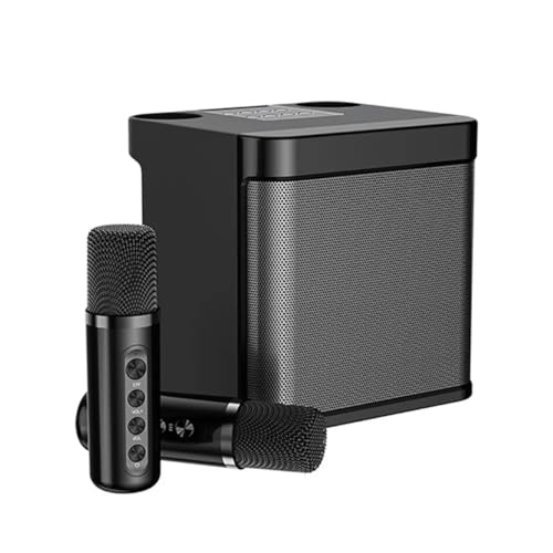 Altavoz Subwoofer Karaoke Klack con Doble micrófono - Bluetooth - 100W - Cambiador de Voz, Negro