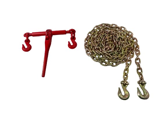 3/8 x 20' grade 70 Binder Chain with 2 clevis grab hook and 5/16-3/8 Ratchet Load Binder KIT