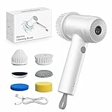 【Amazon.co.jp 限定】IYGLKD バスポリッシャー お風呂掃除 ブラシ 2000mAh大容量バッテリー 電動ブラシ 交換用ブラシヘッド6個付き IPX7 防水，浴室 床 壁 窓 トイレ掃除 年末掃除