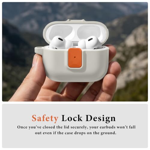 Funda AirPods Pro 3 con cierre anticaídas y efecto bicolor para máxima protección de estuche 4