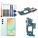 Dock Connector for Samsung Galaxy S24 FE 5G SM-S721U Charging Port Flex Cable Replacement for Samsung Galaxy S24 FE USB Charger Dock Board Connector with Tools(Black)