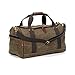 Frost River Explorer Heavy Duty Duffel Bag - Waxed Canvas and Leather Carry On, Durable Weekender with Front and Side Pockets, Field Tan, Carry On, 51 Liter