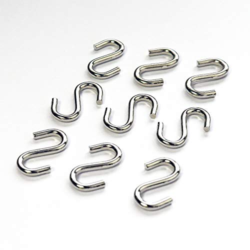Mini S Hooks Connectors S Shaped Wire Hook Hangers 100Pcs Hanging Hooks For Diy Crafts, Hanging Jewelry, Key Chain, Tags, Fishing Lure, Net Equipment (0.75 Inch) #TOP4