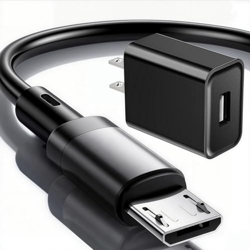 Barnes and Noble Nook Charger Micro USB Charging Cable 6ft USB Box Wall Charger Head compatible for Barnes & Noble Nook Simple Touch with GlowLight/GlowLight Plus/3/Tablet 7/Color BNTV200/250/250A/HD+