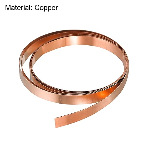 QUARKZMAN Kupferblech Kupferfolie Kupferplatte Kupfermatte Kupferplatten Kupferband Metallfolien Poliertes Kupfer Blatt Rolle Metall Folie Platte 1000mm x 5mm x 0.5mm