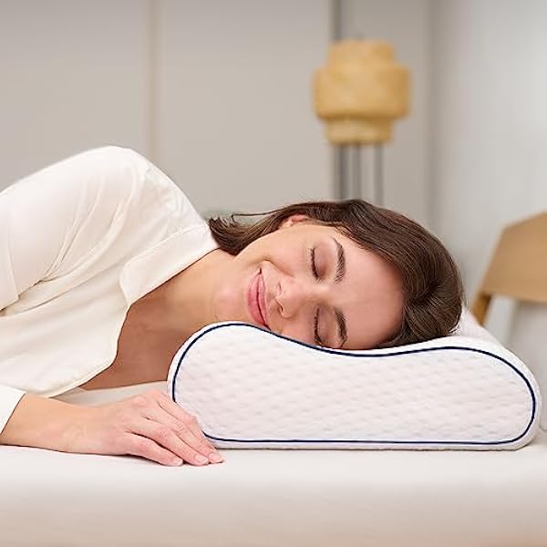Blumtal Ortopedyczna Poduszka na Szyję z Memory Foam - Ergonomiczna poduszka z regulacją wysokości, antychrapiąca, dla śpiących na boku, brzuchu i plecach