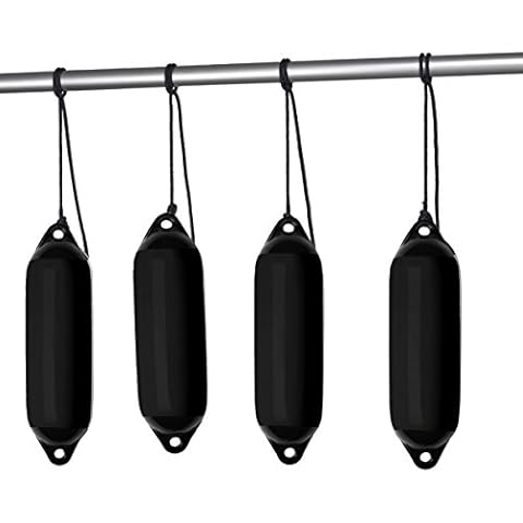 ARBO-INOX Marine Fender Set 4 stück Bootsfender Rammschutz schwarz 150x580 mm Cover