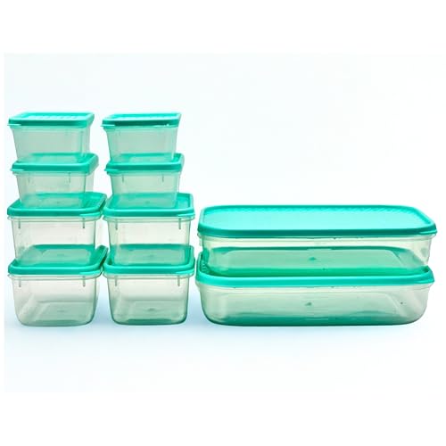Image of Happy Cove Kitchen 10 Piece Container Set - Durable Containers for Kitchen Storage Set, BPA-Free, Stackable, Clear Organizers for Pantry, Fridge, and More | Microwave Safe | Dishwasher Safe
