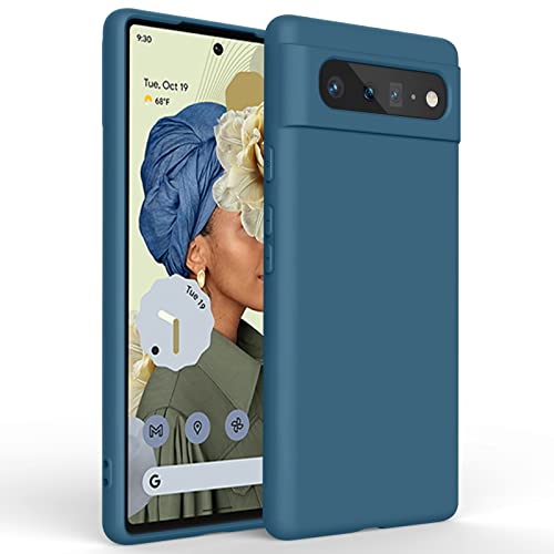 Tobfit TPU Case for Google Pixel 6, Soft Protective Shockproof Phone Cover, Durable Anti-Scratch Smart Phone Case for Women Men(Dark Blue)