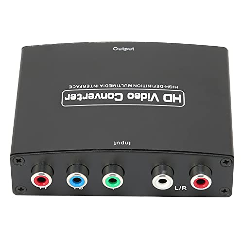 Adaptador de Componente YPbPr a HDMI, Convertidor de YPbPr a HDMI, Compatible con Convertidor de Audio de Vídeo 1080P para DVD a Monitor HDTV, Fácil Instalación