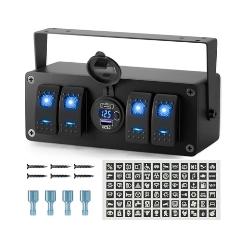 4Gang ���b�J�[�X�C�b�`���O�{�b�N�X USB �[�d��d���v�p�l�������[�d USB �|�[�g�t���ԃ{�[�g�C�m�}�����p�l��