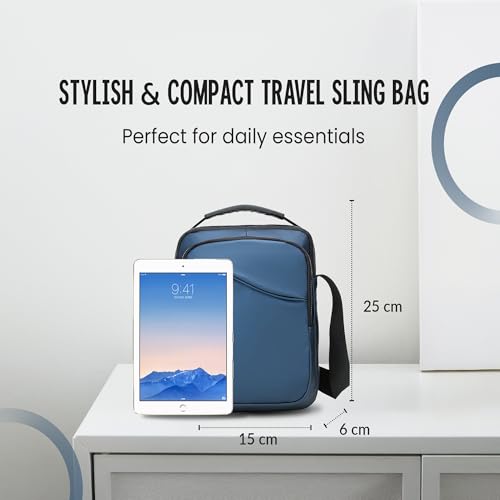 Image of CARRY TRIP Men Sling Bag with 1 Large & 1 Small Compartment, 2 Pockets, Water Resistant Crossbody Travel Bag -Chest Shoulder Side Bag for Travelling, Daily Use - Compact, Lightweight & Durable