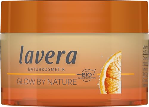 lavera Glow By Nature Vitamin C 3in1 Creme - stärkt natürliche Hautbarriere - schützt vor vorzeitiger Hautalterung - natürliches Q10 - vegan - Naturkosmetik - 50 ml