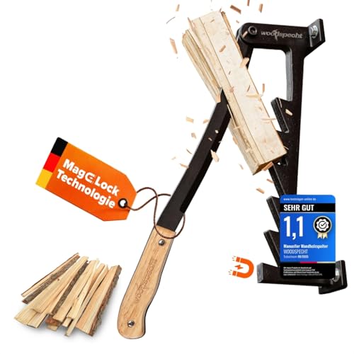 Woodspecht Holzspalter manuell [Magnetische Sicherung] Brennholz, Anzündholz Spalter, Holz spalten...