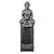 LuxenHome Resin Meditating Buddha on Column Patio Fountain with LED Lights, Zen Water Fountain Decor for Garden Fold Court Backyard Deck, 35 Inch, Gray