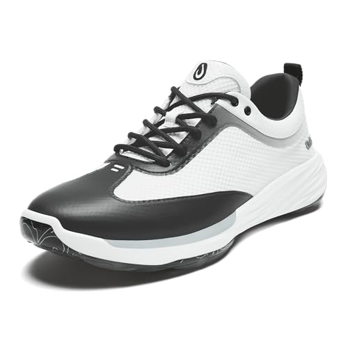 OLUKAI Makena Men's Golf Shoes, Superior Performance & Tour Professional Tested, High Cushioning & Support, All-Day Comfort, Bright White/Lava Rock, 11