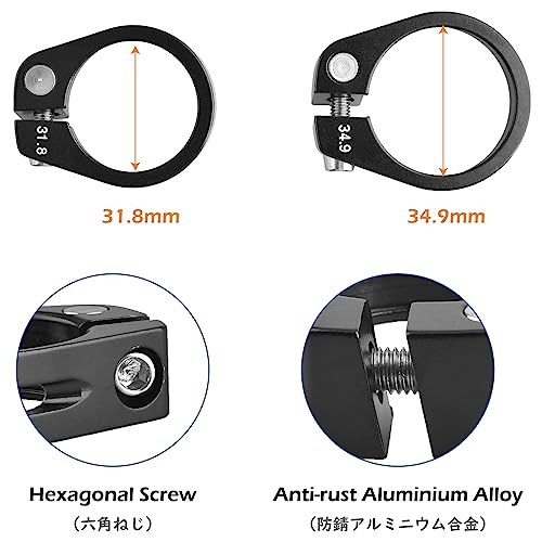 TRIWONDER Bike Seat Post Clamp 25.4mm, 28.6mm, 31.8mm - Image 3