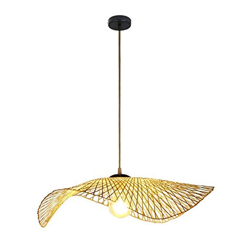 Wylolik New Nordic Bamboo Chandelier Arte creativa Lampada a sospensione Ristorante Lampada da soffitto singola testa Asia sud-orientale Bamboo Vine Bar Negozio di tè Negozio di abbigliamento Appeso D