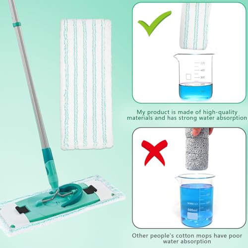 TXErfolg 5 Stück Wischmopp Bezug für Leifheit Clean Twist M Ergo Micro Duo, 38x15cm Bodenwischer Ersatzbezug für Leifheit Wischmopp, Mikrofaser Bodenwischer Ersatzzubehör für alle Böden – Bild 6