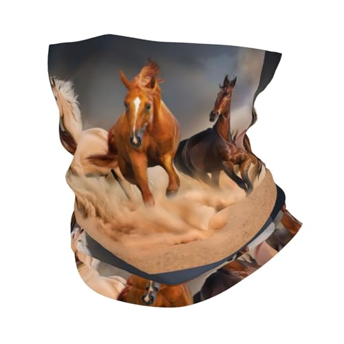 XUZHANG Cheval qui court, Bandana cache-cou doux couvre-visage cache-cou Tube demi-masque écharpe cagoule