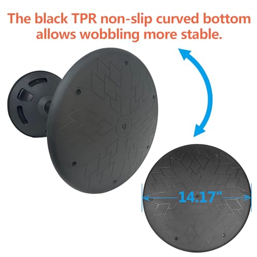 Image of Standing Desk Balance Wobble Stools, Height Adjustable 22-32 Inch for Office and Classroom, Anti-Fatigue Standing Chairs, Ergonomic Stools with Anti-Slip Round Bottom, Black