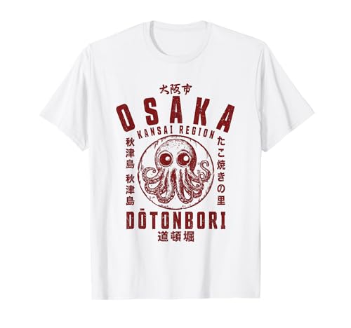 Osaka Japan Takoyaki Dotonbori Octopus Japanese Graphic T-Shirt