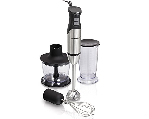 Hamilton Beach 4-in-1 Immersion Hand Blender with 7 Piece Wand, Whisk, Mixing Cup