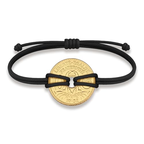 Image of HOBBY OF KINGS Good Luck Coin Bracelet | 18k Gold Plated Wristband | Handmade Jewelry for Collectors and History Lovers