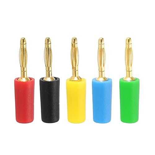 PATIKIL 10 Pack Banana Plugs Connector Speaker Banana Plug Connectors Solder Type 2mm Gold-Plated Copper for Speaker Wires Sound Systems - Image 4