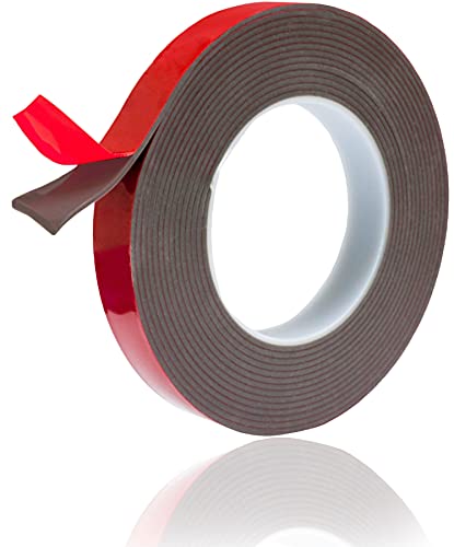 Cinta Adhesiva Doble Cara Extrafuerte VHB Gris 19mm x 5m x 2mm KESTKAS - Montaje - Coche - Exterior - Decoracion - Autoadhesiva - Impermeable - Alta Adherencia