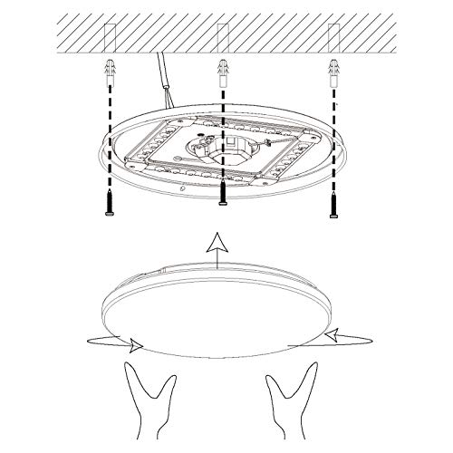 Plafonnier LED blanc éclairage plafond design lot de 2 - 7