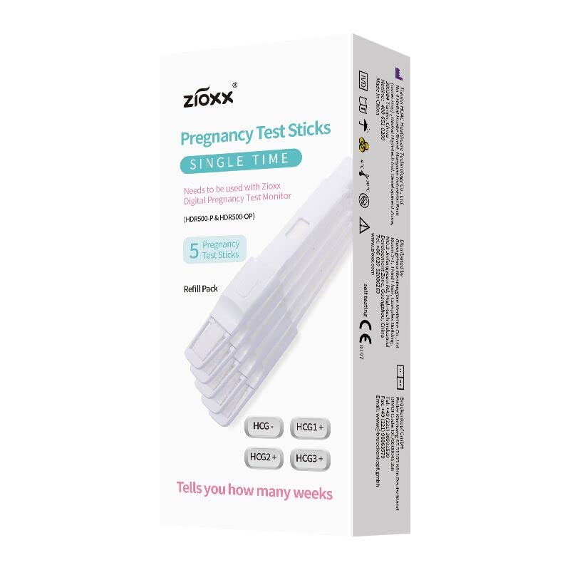 ZioxxIndividual Digital Pregnancy Test Sticks Value Pack of 5 HCG (Digital Monitor not included) (6)