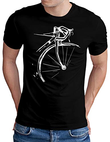 OM3® T-shirt de cyclisme - Pour homme - Vintage - Tailles S à 4XL - Noir - Medium Cover