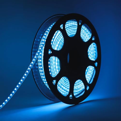 Image of Lexton Decorative 20 Meter Long 2400 LED Rope Light | Plug Sourced | Waterproof & Flexible LED Strip | Suitable for Home Decor, Outdoor Decoration, Diwali, Birthday, Christmas (Pack of 1, Ice Blue)