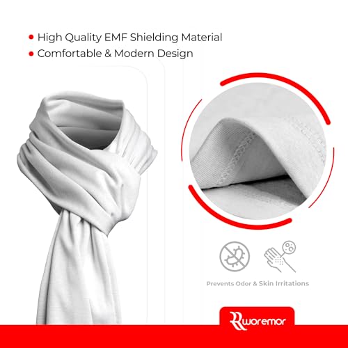 Image of EMF Scarf 5G RF Shielding Clothing - Silver Fabric