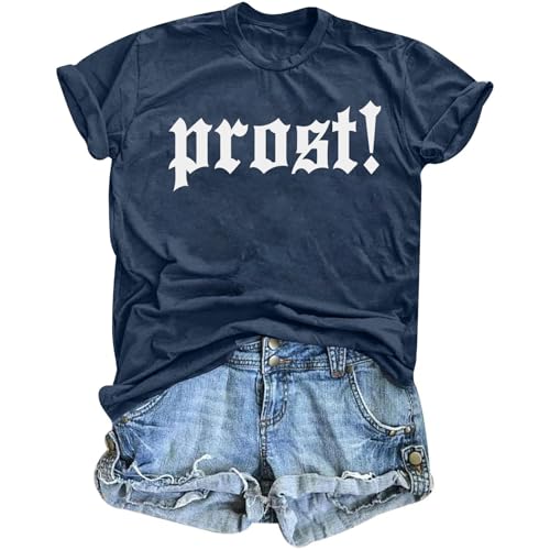 Oktoberfest Shirt Women Prost T Shirt Oktoberfest Party Shirts German Oktoberfest Tshirt Casual Oktoberfest Short Sleeve Tops