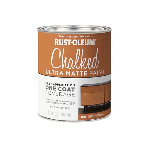 Rust-Oleum Terracotta Chalked All-in-One Ultra Matte Paint | One Coat Coverage | No Primer Sanding Or Topcoat Needed | Easy Clean Up | Made in USA | 30 OZ