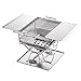 Produktbild JKL- Notebookständer Edelstahl BBQ Holzkohlegrill Raucher Barbecue Regal Folding Portable für das Kochen im Freien Camping Wandern Picknicks Backpacking Klein, Silber
