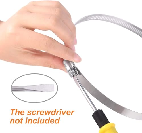 1 X 100mm 1 x 125mm and 1 x 150mm Adjustable Stainless Steel Pipe Clamp Secure Hose Clip Inline Duct Extractor Fan Cooker Hood Ducting