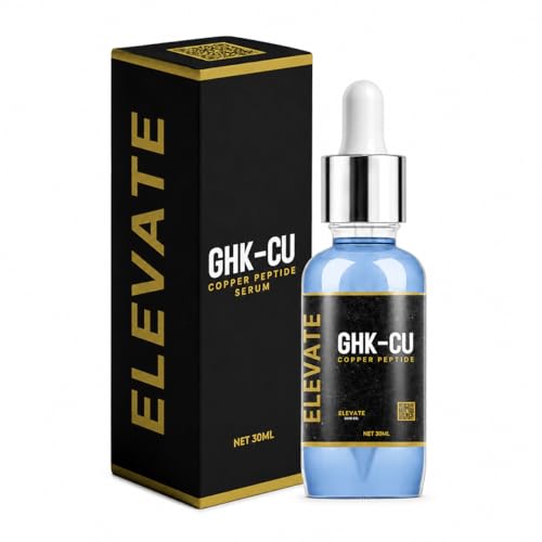 GHK-Cu Copper Peptide Serum - Advanced Anti Ageing Peptide Serum for Face Boosts Collagen & Elastin Firming & Hydrating Skin Repair Serum for Wrinkles Fine Lines & Redness - 30ml