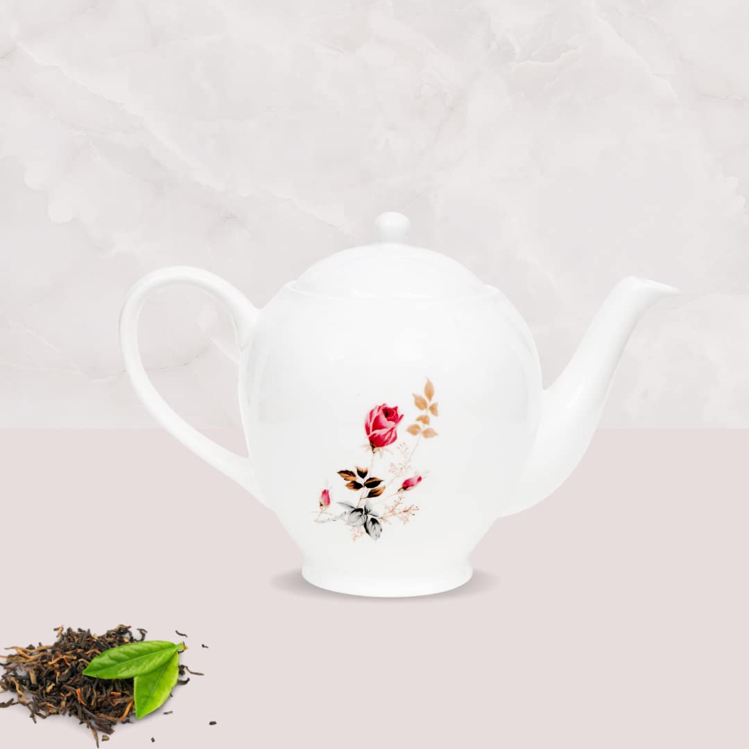 Clay Craft Fine Ceramic | Floral Printed | Tea/Coffee Cups - Set of 6-180 ml Each (Teapot Diamond) - Image 4 thumbnail
