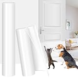 2rolls Anti Cat Scratch Furniture Protector, Couch Protector from Cat Claws – Heavy-Duty, Easy-to-Apply Scratching Deterrent and Shield for Sofa Corners, Walls, No Pins. (11.8' X 98.8'& 7.87'X 98.8')