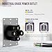 ENERLITES 50 Amp 125/250V Range Receptacle Outlet, for RV, EV, Welder,Oven, Stove, 3-Pole, 4 Wire (10, 8, 6, 4 AWG Copper Only), NEMA 14-50R, 66500-BK, Black (Pack of 1)