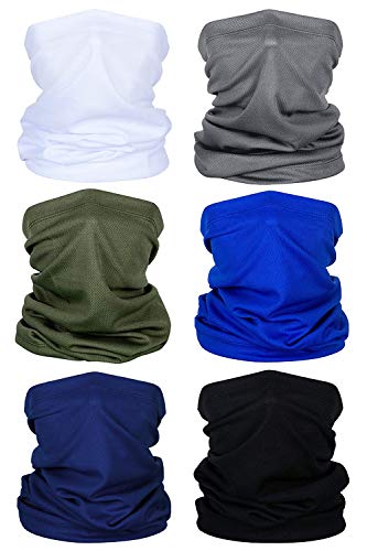 JMITHA 6 Piezas Hombre Mujer Elastica Pañuelos Cabeza, Multifuncional Cabeza Braga Cuello Bufanda Bandana Pasamontañas Cabeza para Campada Marcha Yoga Correr Senderismo Ciclismo (Serie 48) Cover