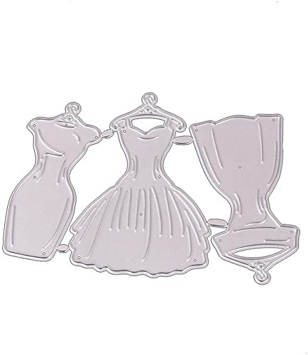 Dress Cutting Dies for Card Making,Dress Cutting Dies Cut Stencils for DIY Scrapbooking Photo Album Decorative Embossing Paper Dies for Card Making Templated+Cute Brooch Pin - Image 3