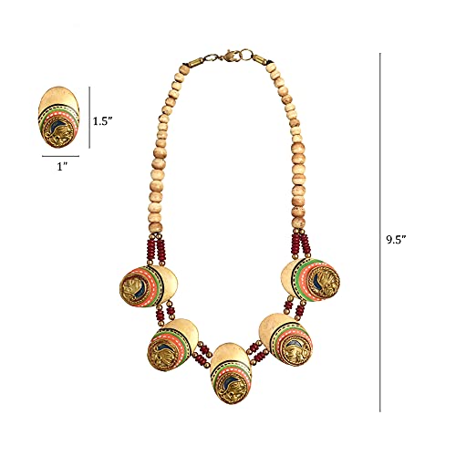Image of AAKRITI ART CREATIONS Handcrafted Ethnic & Tribal Necklace Collection | Dhokra, Boho, Talisman & Statement Designs | Artisan Collar, Pendant & Lariat Jewelry for Women