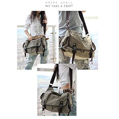 afb　BIG MESSENGER BAG Large Vintage Canvas Messenger Bag for Books, Hungary | Ubuy